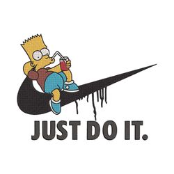 Nike Bart Simpson Embroidery Designs, Nike Embroidery Design File