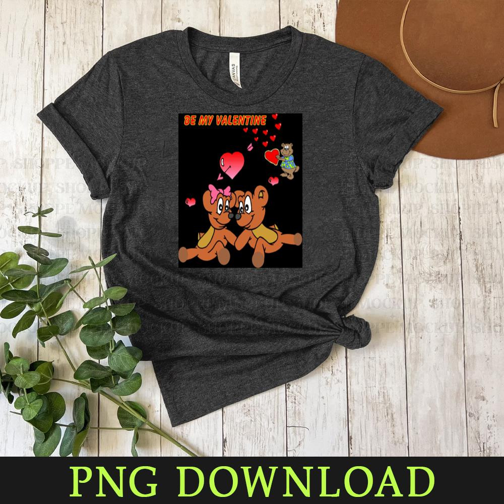 KL150324393-Valentine Love Bears Cartoon Fantasy Abstract Print Cartoon Animals, PNG design.jpg