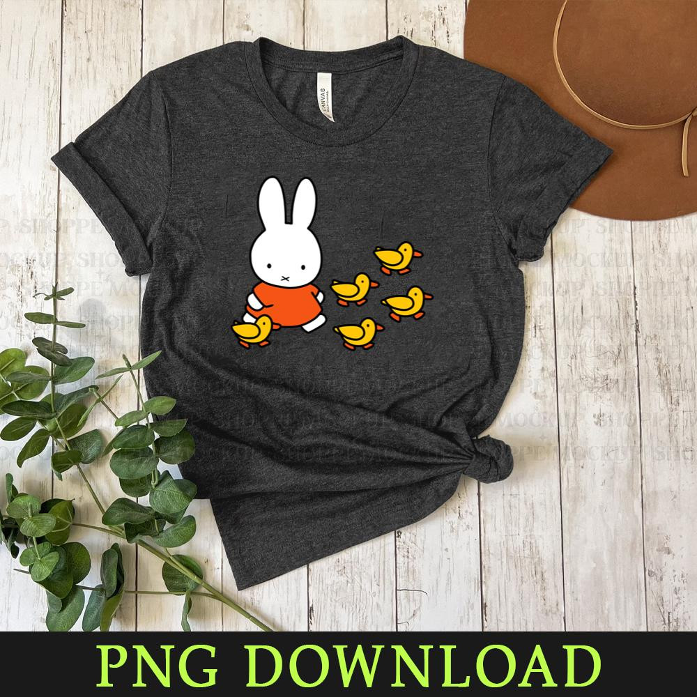 KL150324267-Miffy with Ducks Cartoon Animals, PNG design.jpg