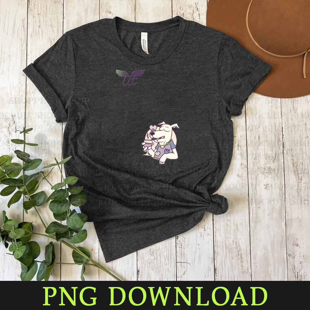 KL150324250-LitQ cute dog vibe drinks wine on Valentines Day cartoon art Cartoon Animals, PNG design.jpg