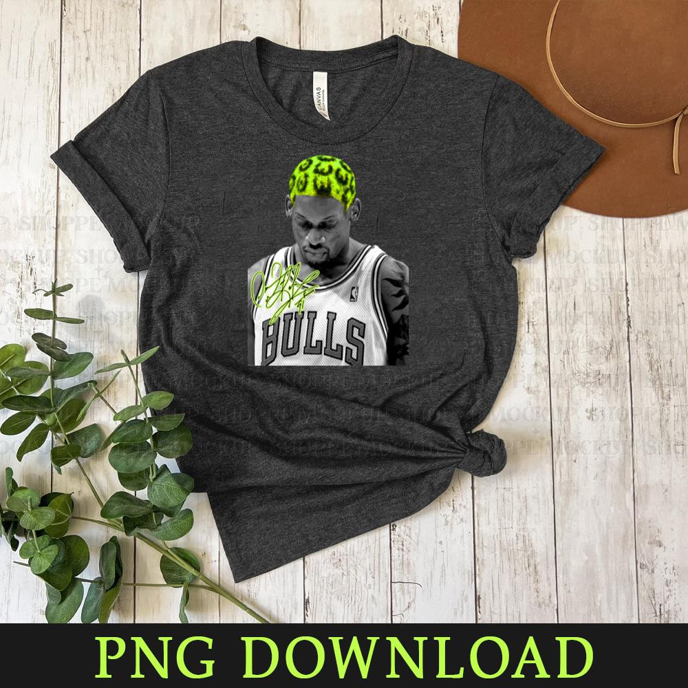 KL03042041283-Dennis Rodman Green Hair Worm PNG Sublimation Digital Download.jpg