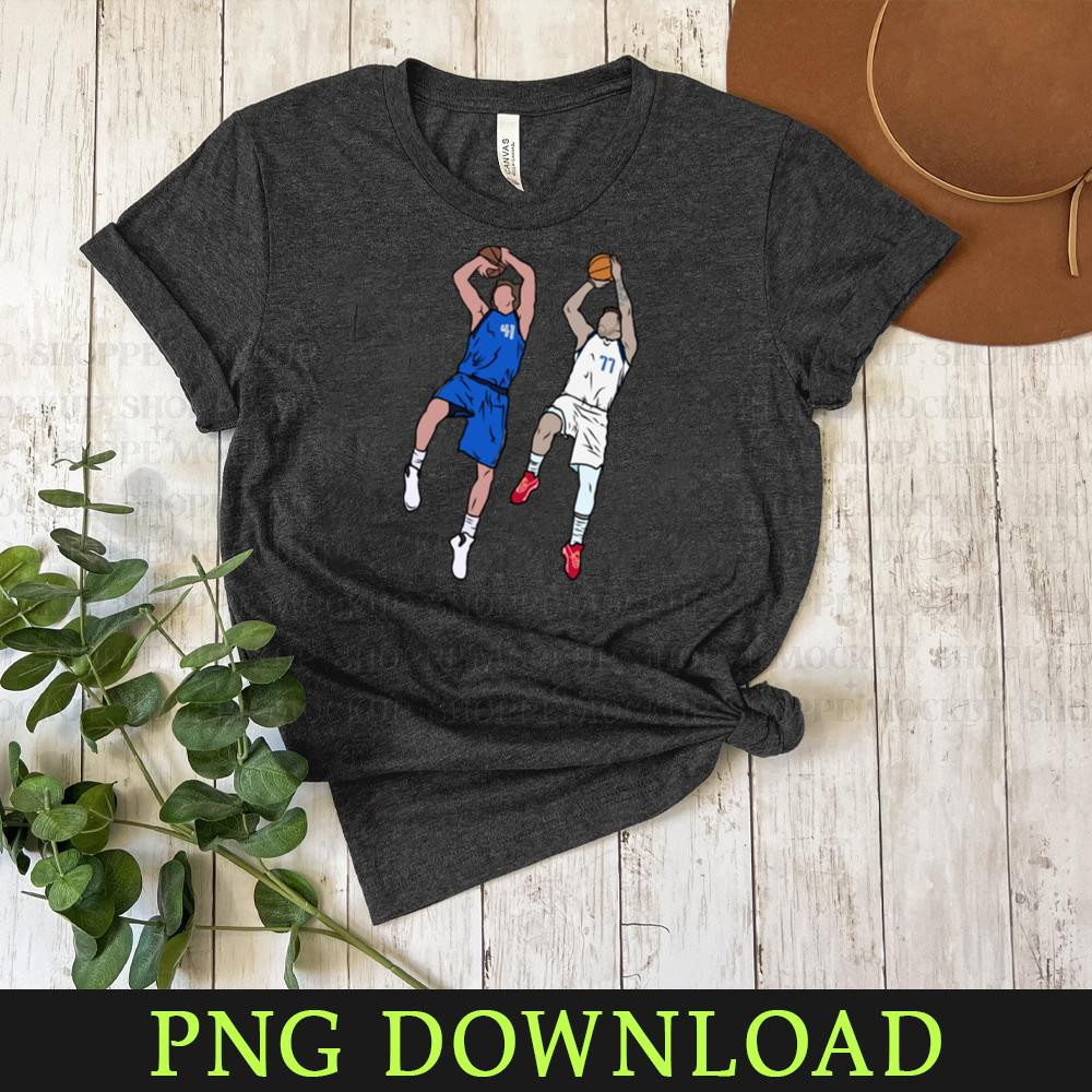 KL03042041315-Dirk Nowitzki and Luka Doncic Fadeaway PNG Sublimation Digital Download.jpg