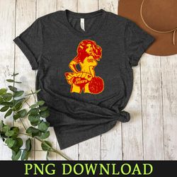 retro kansas city cheerleader png sublimation digital download