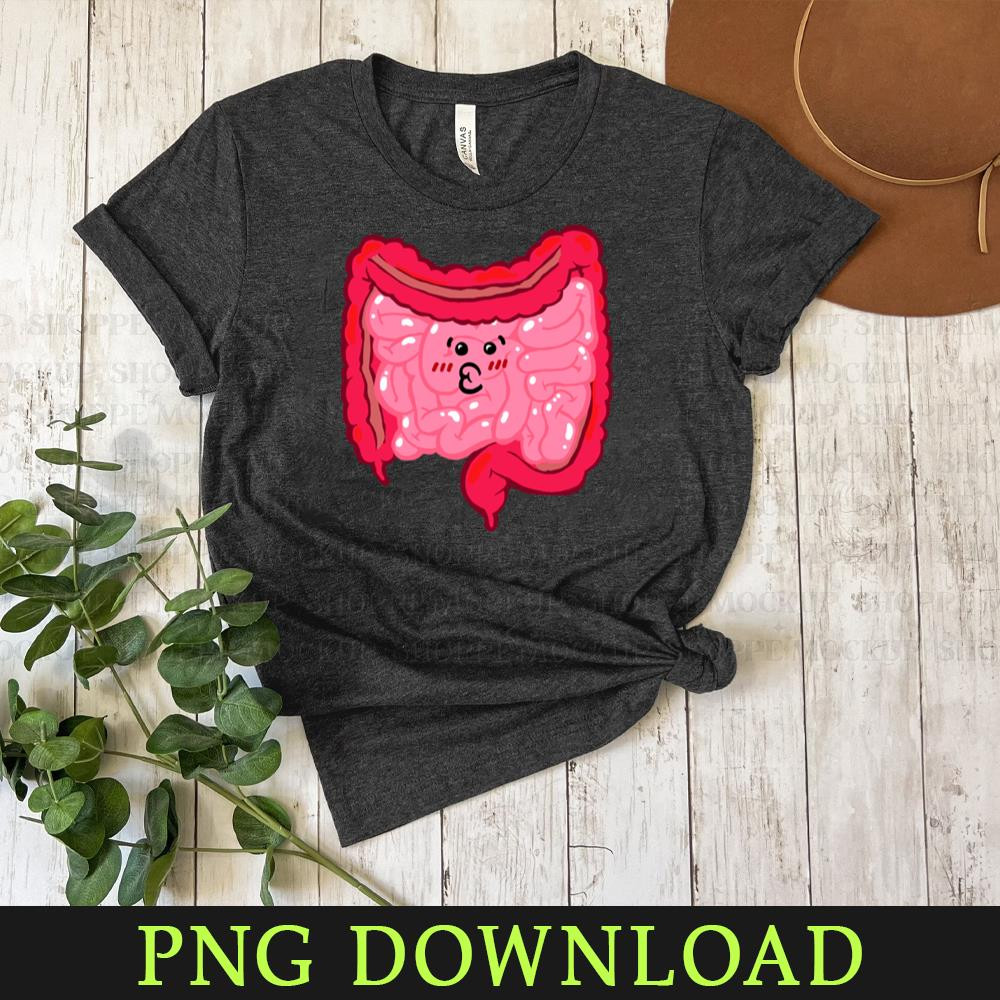 KL040424489-Kissy Faced Cute Intestines PNG Sublimation Digital Download.jpg