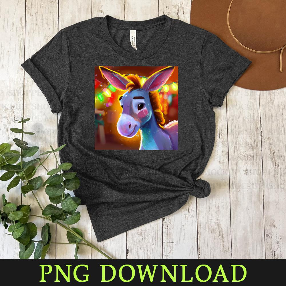 KL050424360-Cute Mule Drawing PNG Sublimation Digital Download.jpg