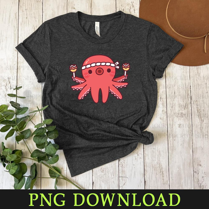 KL050424363-Cute Octopus With Japanese Takoyaki PNG Sublimation Digital Download.jpg
