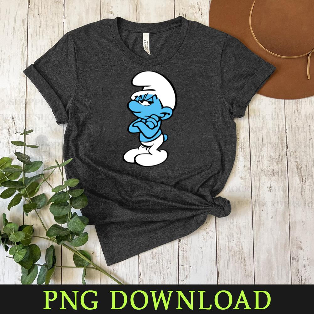 KL050424610-grouchy smurf 1 PNG Sublimation Digital Download.jpg