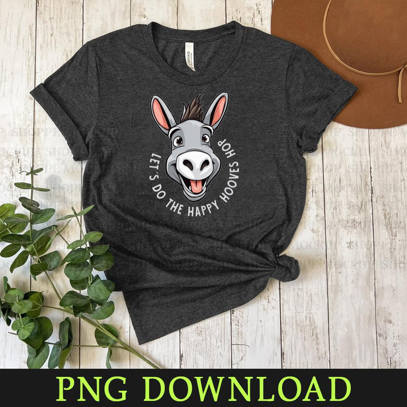 KL050424636-happy hooves donkey PNG Sublimation Digital Download.jpg