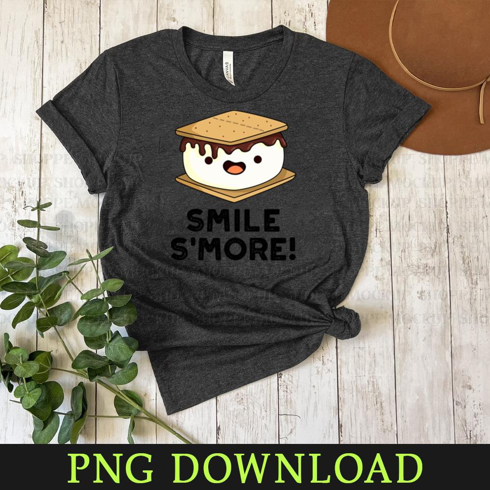 KL080424376-Smile Smore Cute Sweet Food Pun Cartoon PNG, PNG Sublimation Digital Download.jpg