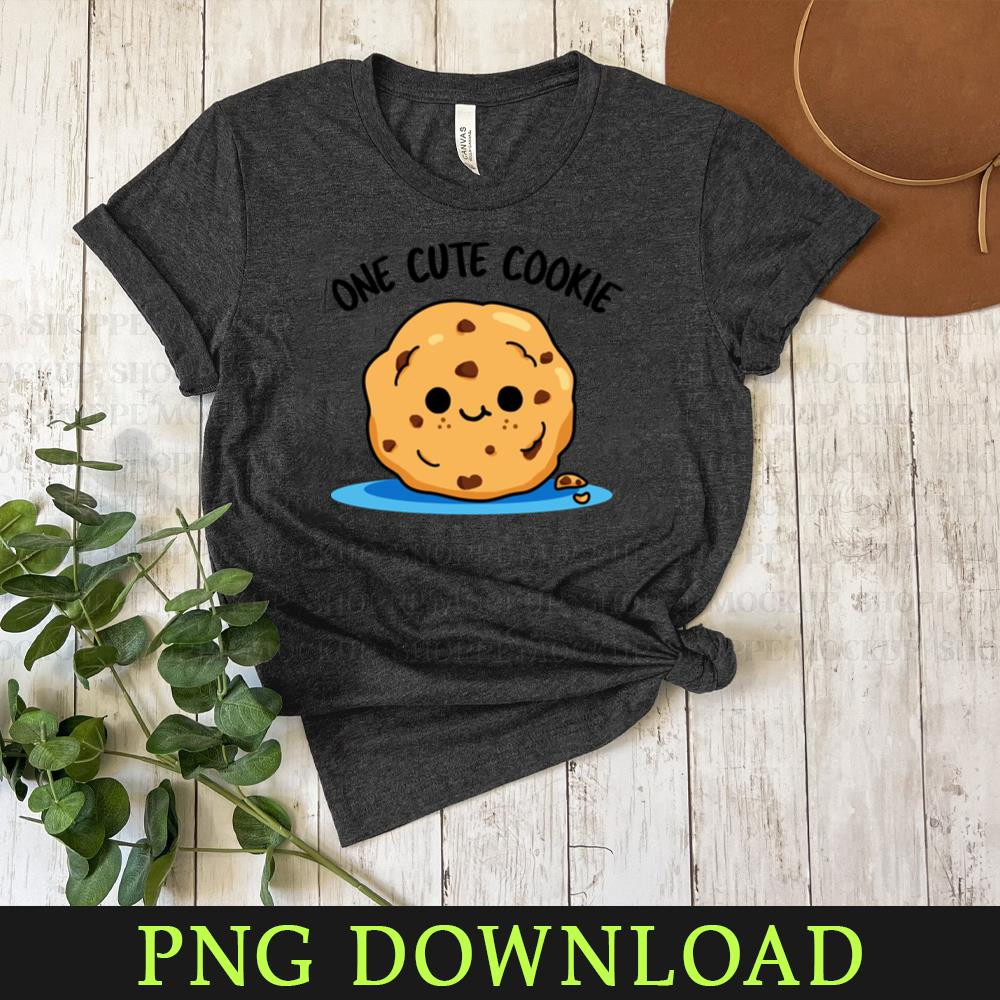 KL080424297-One Cute Cookie Cute Cookie Pun Cartoon PNG, PNG Sublimation Digital Download.jpg