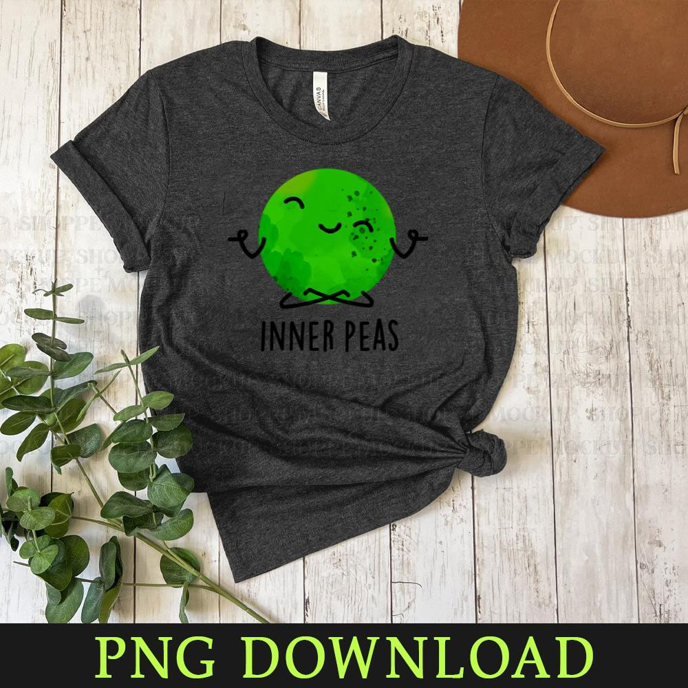 KL080424233-Inner Peas Cute Meditating Pea Pun Cartoon PNG, PNG Sublimation Digital Download.jpg