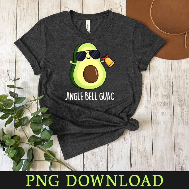 KL080424240-Jingle Bell Guac Funny Christmas Pun Cartoon PNG, PNG Sublimation Digital Download.jpg