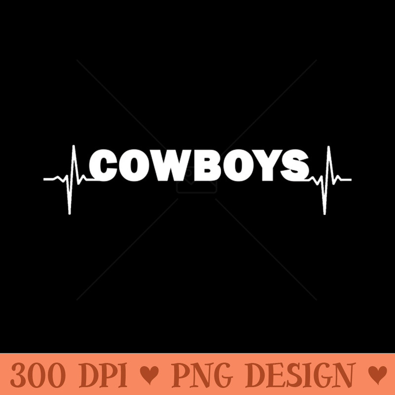 Cowboys heartbeat - Instant PNG Download - Convenience