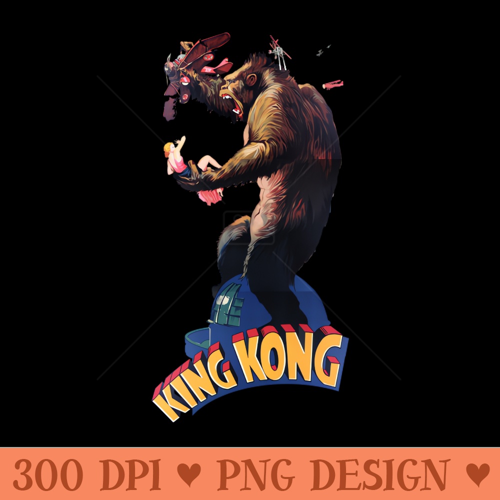 King Kong Retro - PNG Illustrations - High Quality 300 DPI