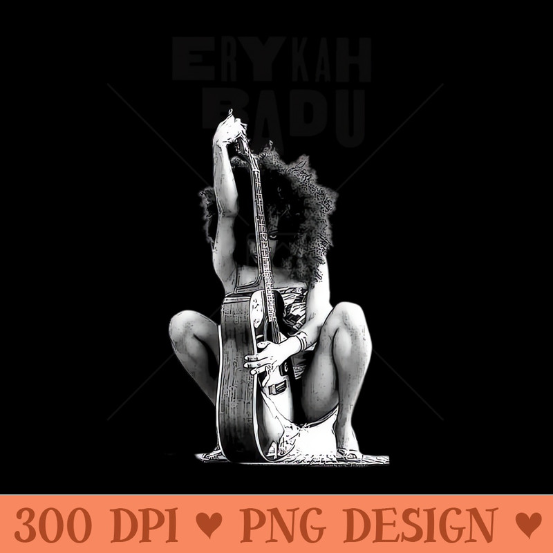 Erykah Badu Vintage RNB Black White - PNG Download Website - High Quality 300 DPI