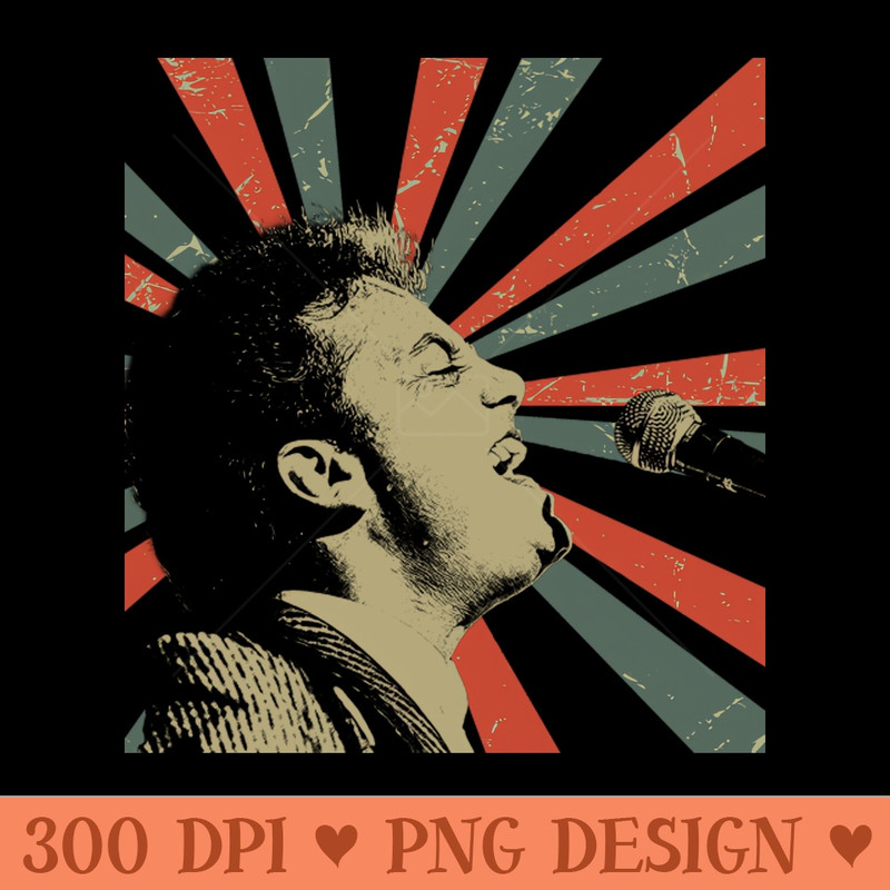 Billy Joel Sing Vintage Art Design Exclusive Art - Vector PNG Download - Professional Design