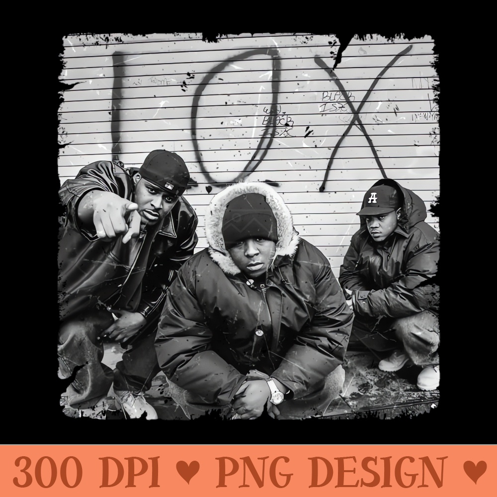 RETROO - THE LOX RAPPER - Sublimation PNG Designs - Good Value