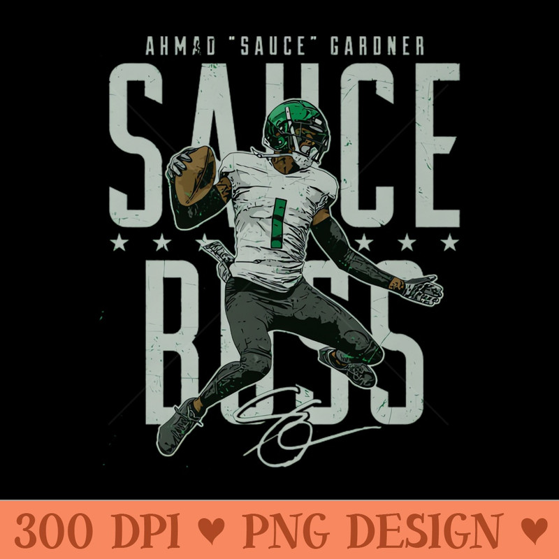 Sauce Gardner New York J Sauce Boss - PNG Design Downloads - High Quality 300 DPI