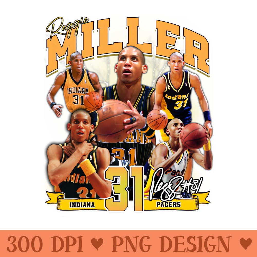 Reggie Miller Choke Sign Basketball Legend Signature Vintage Retro 80s 90s Bootleg Rap Style - Downloadable PNG - Variety