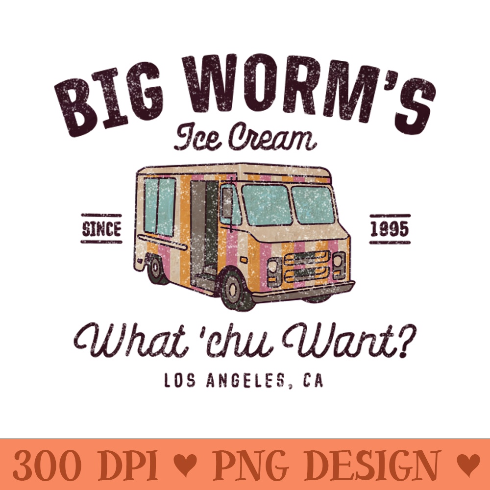 vintage big worm ice cream - Instant PNG Download - Professional Design