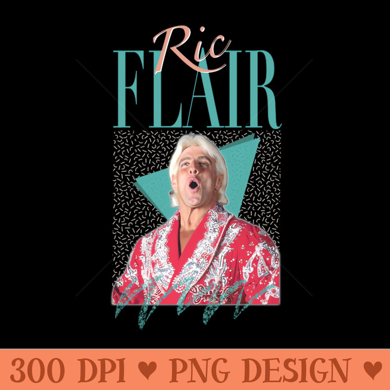 Retro Ric Flair - PNG Download Pack - Professional Design