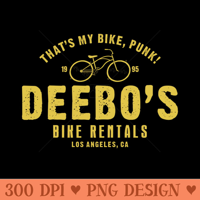 deebo's bike rentals - Vector PNG Download - High Quality 300 DPI