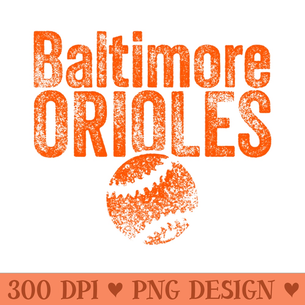 Orioles Vintage Weathered - PNG Illustrations - Variety