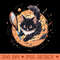 Energetic fluffy cat playing tennis (bold) - PNG Design Downloads - Variety