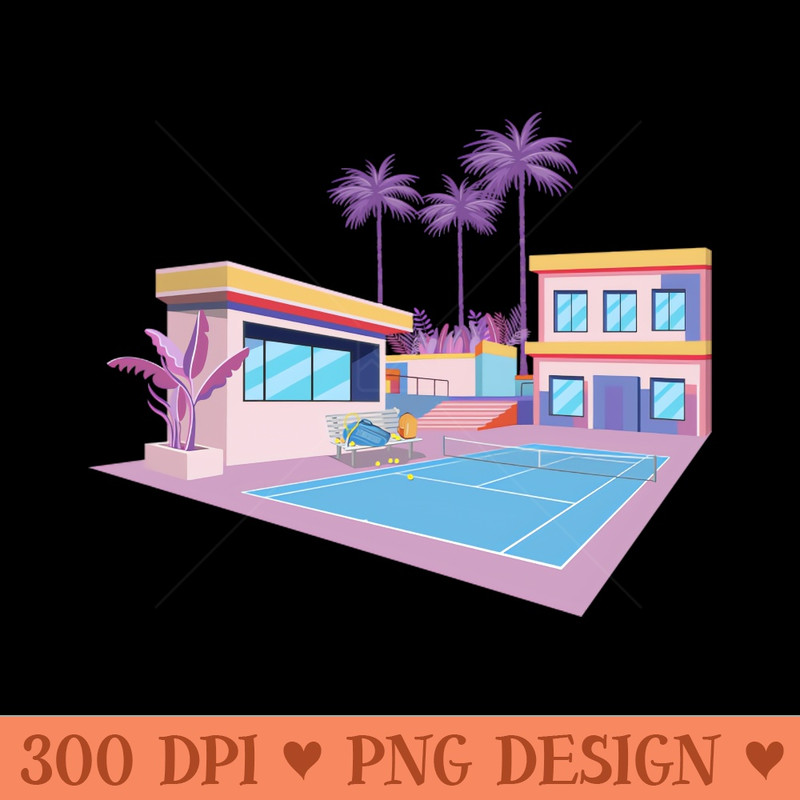 A clubhouse tennis court. - PNG Graphics - Convenience