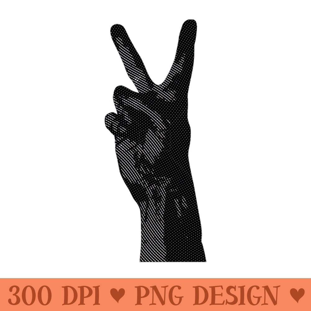 two fingers of peace - Digital PNG Graphics - Good Value