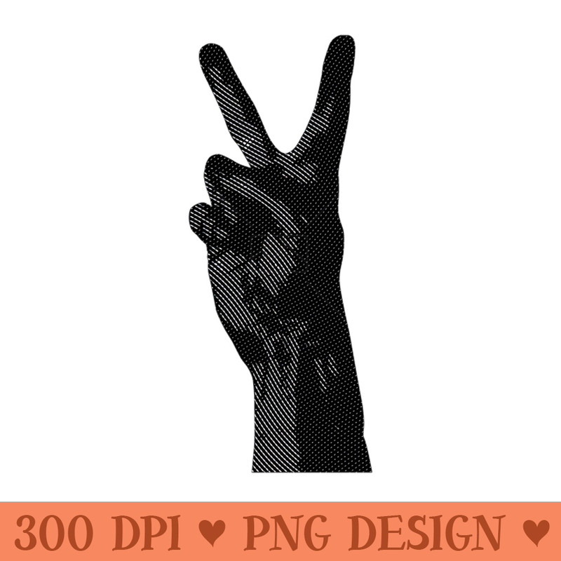 two fingers of peace - Digital PNG Graphics - Good Value