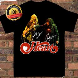 heart band music short sleeve black t-shirt