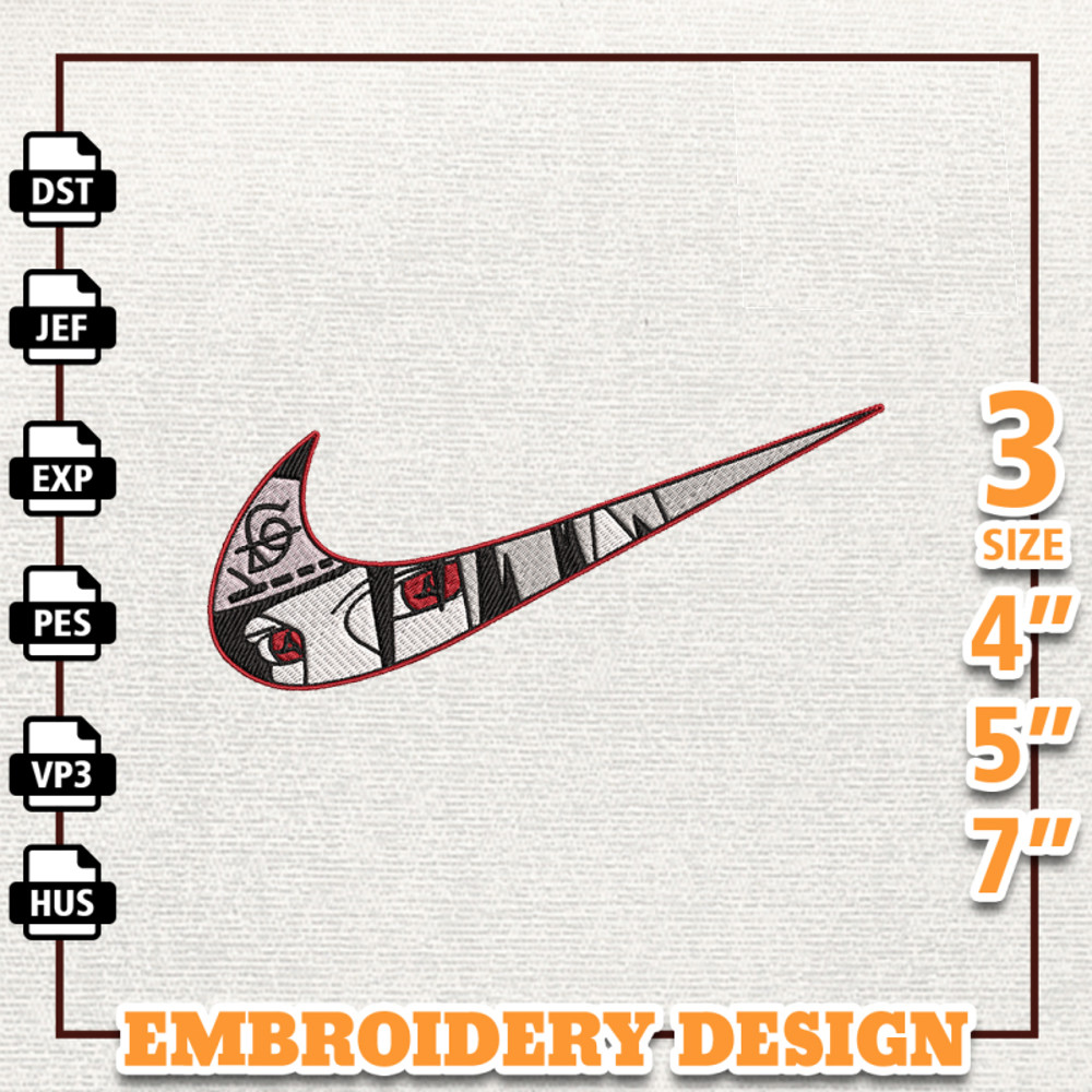 Nike Itachi Naruto Anime Embroidery Design, Best Anime Embroidery Design.png