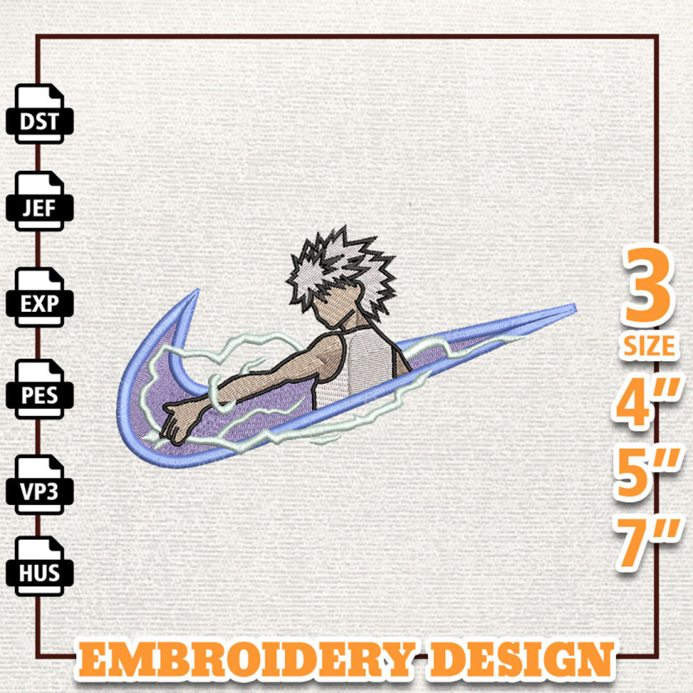 Nike Killua Anime Embroidery Design, Nike Anime Embroidery Design.png