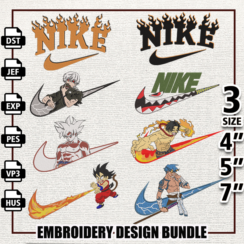 Bundle Anime Embroidery Design, Nike Embroidery Design.png