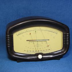 Vintage Barometer of Atmospheric Pressure, Soviet Antiques Thermometer Bakelite Riga Retro Home Decor USSR 12