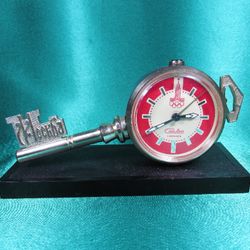 Desk Alarm Clock Slava Moscow Key, Olympic Games Vintage Soviet Design, Retro Home Decor Gift USSR 18
