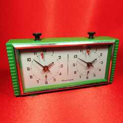 Vintage Green Soviet Chess Tournament Timer, Clock Jantar OChZ, Soviet Design Retro Home Decor USSR