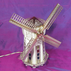 Vintage Music Lamp Windmill, Decorative Souvenir Light House Luminaire, Retro Home Decor Gift USSR 4