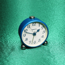 Vintage Mini Alarm Clock Rocket, Retro Table Alarm Clock, Small Soviet Clock Home Decor USSR 26