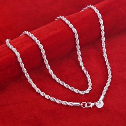 Sterling Silver Rope Chain Necklace | Unisex