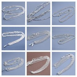 Sterling Silver Rolo Bead Figaro Chain Necklaces