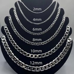 925 Sterling Silver Face Chain Necklace | Unisex