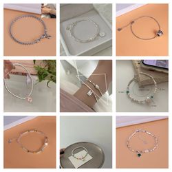 Sterling Silver Pearl Bamboo Knot Bracelets