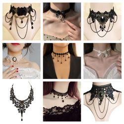 Vintage Bow Knot Choker Collar Necklaces