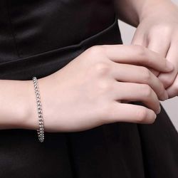 925 Sterling Silver Pearls Bracelet