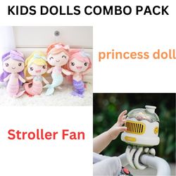 Stroller Fan & princess doll Best gift Baby combo pack(US Customers)
