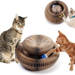 Cat Claw Board Foldable Cat Scratch Board & Cat Wheel funy Scratching board With Balls(US Customers)