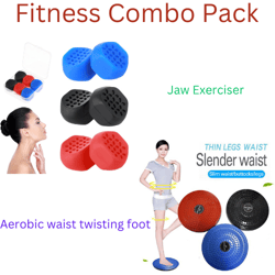 Aerobic waist twisting foot disc & Jaw Exerciser for Men Women Pack(US Customers)