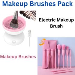 Makeup Brushes Tool & Electric Makeup Brush Cleaner Wash Pack(US Customers)